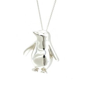 TIFFANY Co Penguin Pendant Necklace Animal Motif Silver